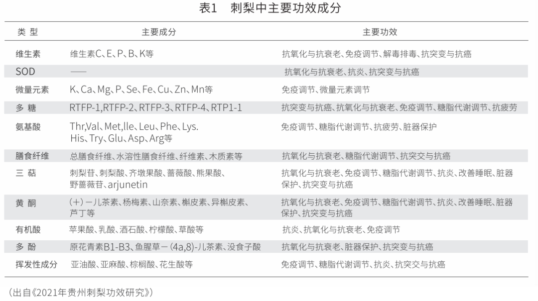 中国营养专家于小冬指出：刺梨所含营养成分与人体所需高度吻合