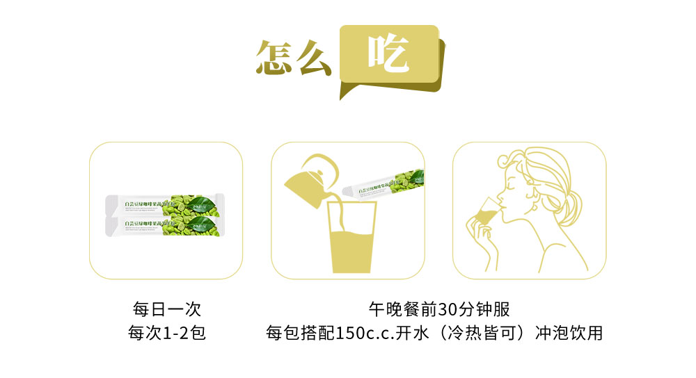 白芸豆绿咖啡果蔬芊芊粉