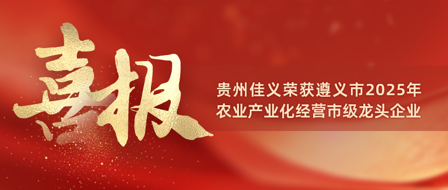 喜报∣佳联入选贵州遵义2025年市级龙头企业